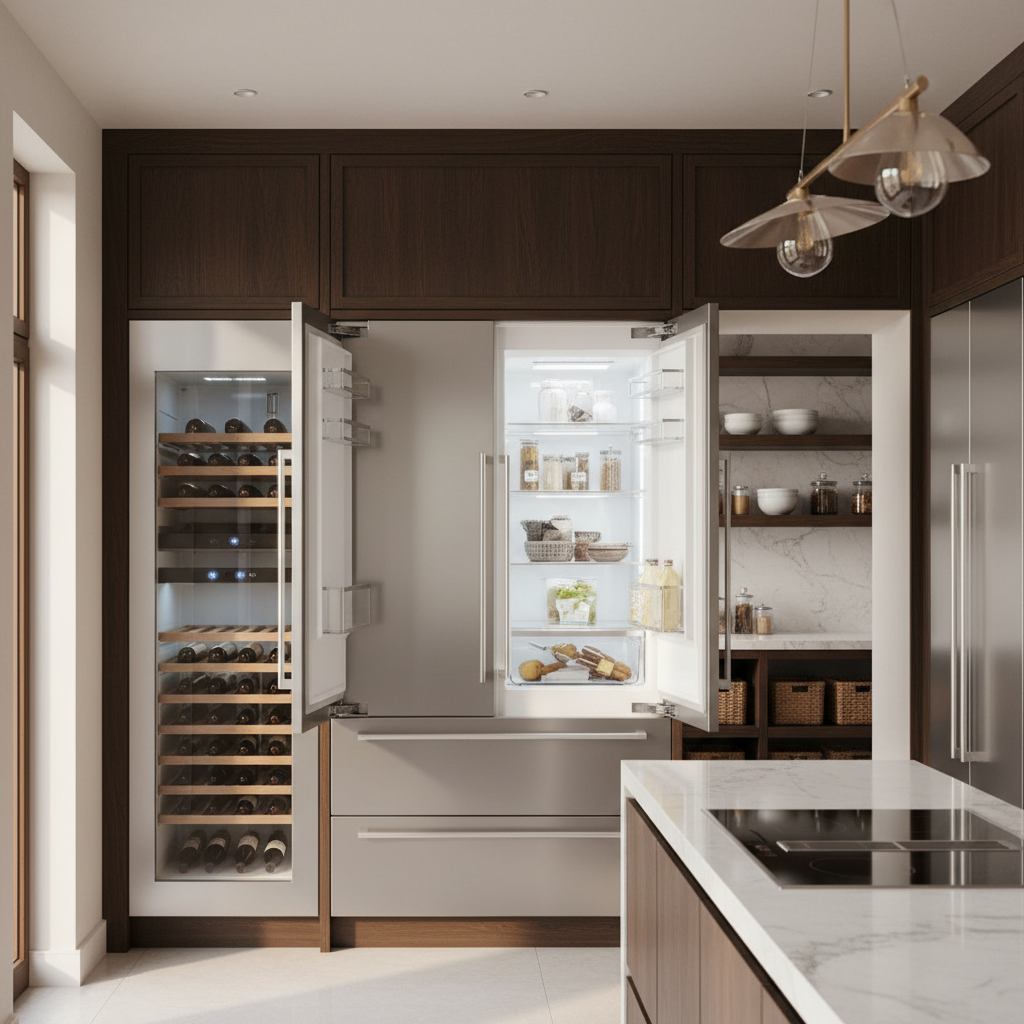 Premium Sub-Zero appliances in a luxury home environment